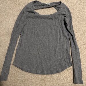 PINK Victoria's Secret Gray Long Sleeve Top - Back out